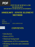 SRM Institute of Science and Technology: 18Mee305T - Finite Element Method