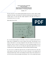 Advanced Strength of Materials Prof. S. K. Maiti Department of Mechanical Engineering Indian Institute of Technology, Bombay Lecture - 37