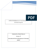 Artificial Intelligence in Voice Recognition Research Proposal