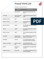 DEEP - PET 1 - Phrasal Verbs List