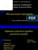 Optimum Collectif Et Équilibre Général de Marchés