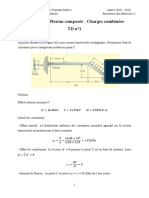 Chapitre 9: Flexion Composée - Charges Combinées TD N°1: Exercice 9.1