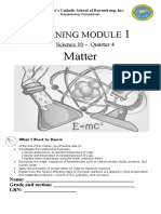 Learning Module: 1 Matter