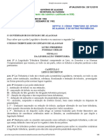 Lei 4418 - Código Tributário Do Estado de Alagoas