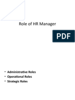 Role of HR Manager