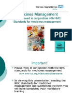 Medicines Management: To Be Viewed in Conjunction With NMC Standards For Medicines Management