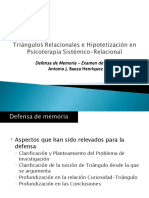 Triángulos Relacionales e Hipotetización en Psicoterapia Sistémico-Relacional