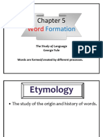 Formation: The Study of Language George Yule