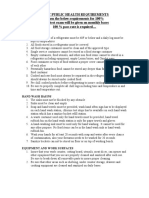 Basic Public Health Requirements Learn The Below Requirements For 100% USPH Test Exam Will Be Given On Monthly Bases 100 % Pass Rate Is Required