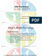 Intro To Health Psychology