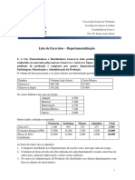 Lista Complementar 3 - Custos