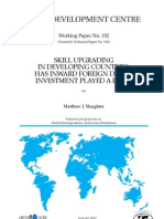 Oecd Development Centre: Skill Upgrading in Developing Countries: Has Inward Foreign Direct Investment Played A Role?