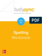 6th Grade Student Spelling and Vocabulary Workbook