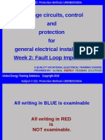 Arrange Circuits, Control and Protection For General Electrical Installations Week 2: Fault Loop Impedance