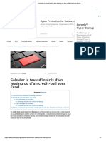 Calculer Le Taux D'intérêt D'un Leasing Ou D'un Crédit-Bail Sous Excel