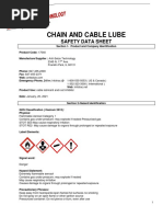 Hoja de Seguridad Lubricante de Cadena y Cables