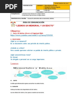 Ficha N 7 - Leemos Un Memorial y Un Edicto