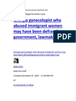 LRL Georgia Gynecologist Who Abused Immigrant Women May Have Been Defrauding Government Lawmakers Say