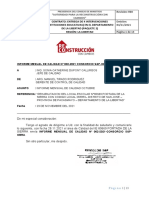 Informe Mensual Calidad N°002 - Obra