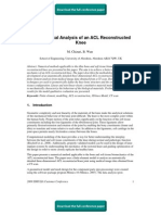 3D Numerical Analysis of An ACL Reconstructed Knee