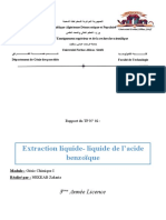 Extraction Liquide-Liquide de L'acide Benzoïque: 3 Année Licence