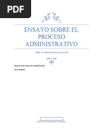 Ensayo Sobre El Proceso Administrativo