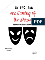 The Taming of The Shrew: Unit Test For