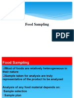 PFA - Lecture 2 Food Sampling