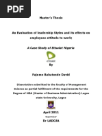 Master's Thesis: A Case Study of Etisalat Nigeria