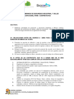 Requisitos Minimos de Seguridad Industrial y Salud Ocupacional para Contratistas 2