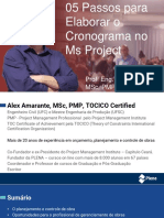 Eng. Alex Amarante - 5 Passos para Elaborar Cronograma No Ms-Project