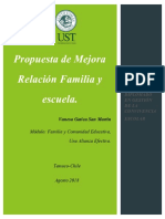 Propuesta de Mejora Relacion Familia-Escuela