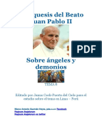 CURSO DE ANGELOLOGÍA TEMA 8 Catequesis Del Beato Juan Pablo II SOBRE ANGELES Y DEMONIOS 1984 Y 1986