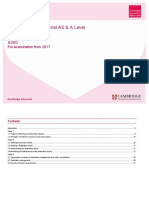 Cambridge International AS & A Level Travel & Tourism 9395: Scheme of Work