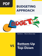 Budgeting Approach Bottom-Up Vs Top-Down