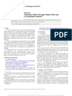 Oxygen Gas Transmission Rate Through Plastic Film and Sheeting Using A Coulometric Sensor