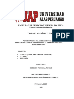 Facultad de Derecho Y Ciencia Politica: Trabajo Académico Final