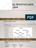 Primitive Data Types