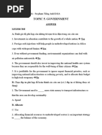 Topic 5. Government: Answer I.Exercise A. Đánh giá độ phù hợp của những từ/cụm từ in đậm trong các câu sau