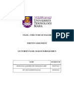 Mohamad Azzimmin & Siti Aisyah TSL476 Written Assignment