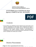 Apresentação de Lei de Minas Lei 20-2014 de 18 de Agosto