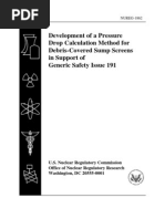 Development of A Pressure Drop Calculation Method For Debris-Covered Sump Screens in Support of Generic Safety Issue 191