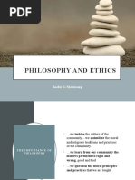 Philosophy and Ethics: Joefer G Maninang