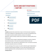 How To Create and Edit Positions in Sap HR