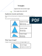 Triangles: Equilateral, Isosceles and Scalene