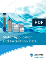 Motor Application and Installation Data