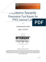 Offensive Security: Penetration Test Report For PWK Internal Labs