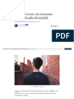 How To Create An Awesome Github Profile README