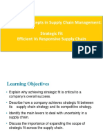 Strategic Fit and Responsive Vs Efficient Supply Chains