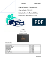 Course: Business Communication Course Code: COM 402 Submitted To: Mr. Nasirullah Khan Submission Date: 12